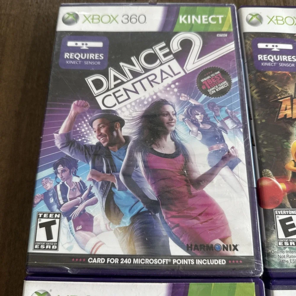 Lot Of (5) XBOX 360 Games Kinect Disney, SpongeBob, Adventures, Sports, Dance
